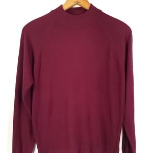 Vtg Lord Jeff Sweater Men's Med Maroon Pullover Grandpacore Distressed USA